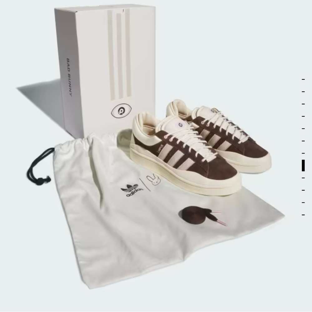 Adidas Brown Sneakers with Bag